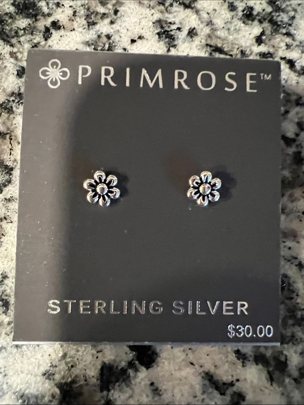 NWT Primrose Sterling Silver Floral Stud Earrings - Silver